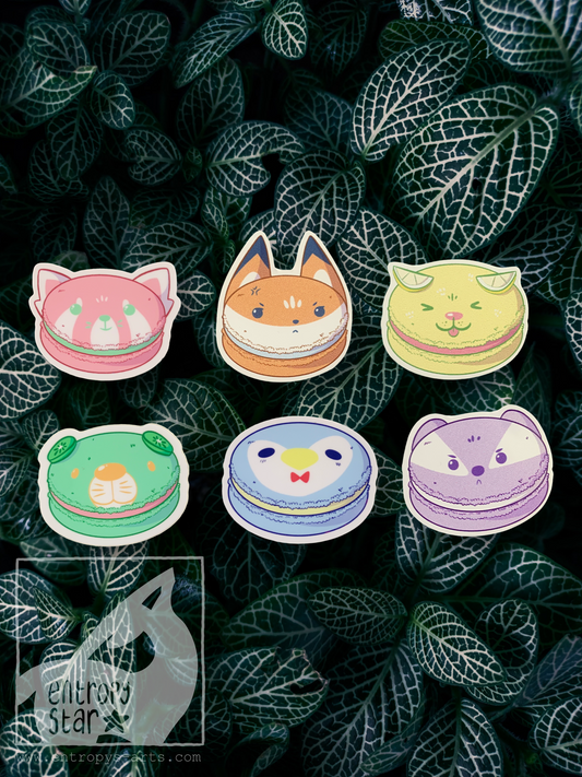 Animal Macaron Stickers