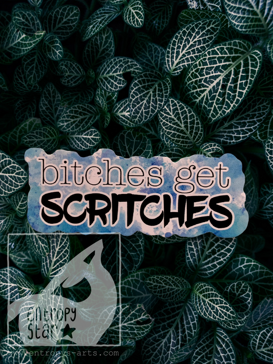 Bitches Get Scritches Sticker